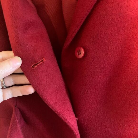Valentino Cashmere Wool Red Tie Blazer Jacket - Picture 7 of 11
